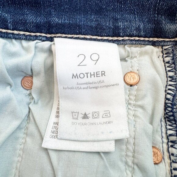 Mother The Insider Crop Step Chew Jeans | Size 29 | Dancin’ on Coals Wash - Picture 12 of 16